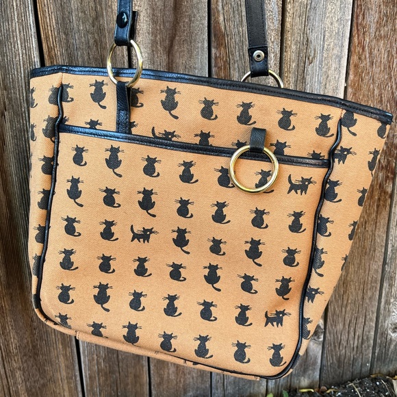 Vintage Cat Print Purse by Cricket Shop Cedarhurst - Picture 9 of 12